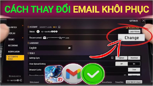 Hướng dẫn Thay đổi, Gỡ email khôi phục