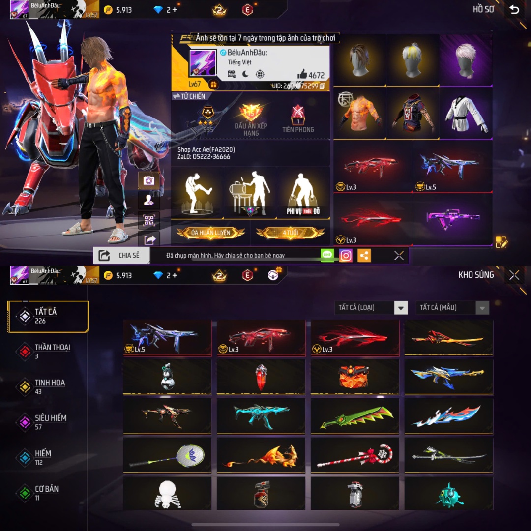 Tài khoản Free Fire #FA2020