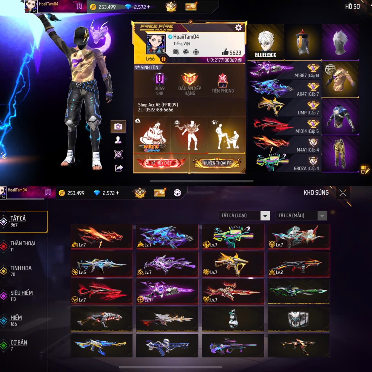 Tài khoản Free Fire 10M 20M #FF1009